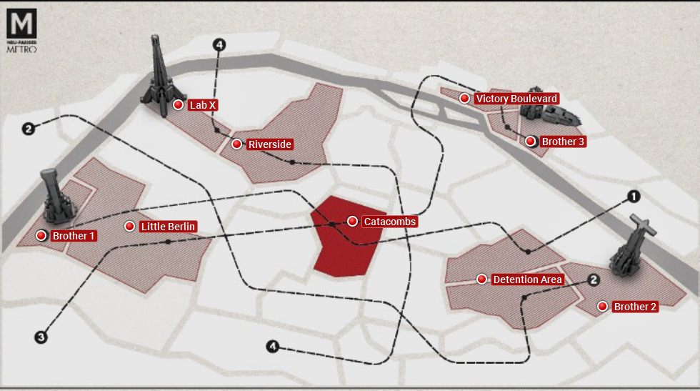 Wolfenstein: Youngblood concept package map and locations - Polygon