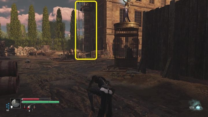 Now approach the elevator and summon it with the mechanism nearby - Steelrising: The Master of the Machines - walkthrough - Main missions - Steelrising Guide, Walkthrough