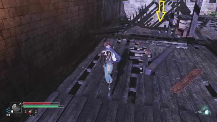 Now jump into the hole marked above - Steelrising: The Shadows of Luxembourg - walkthrough - Main missions - Steelrising Guide, Walkthrough