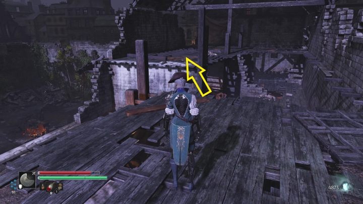 Now jump to the next piece of the floor - Steelrising: The Shadows of Luxembourg - walkthrough - Main missions - Steelrising Guide, Walkthrough