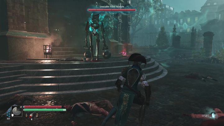 The Unstable Frost Acolyte has similar attacks as the Assault Acolyte (we describe it on a separate page of the guide in the Opponents section) - Steelrising: Unstable Frost Acolyte - boss, how to beat? - Les Invalides, The Faubourgs - Steelrising Guide, Walkthrough