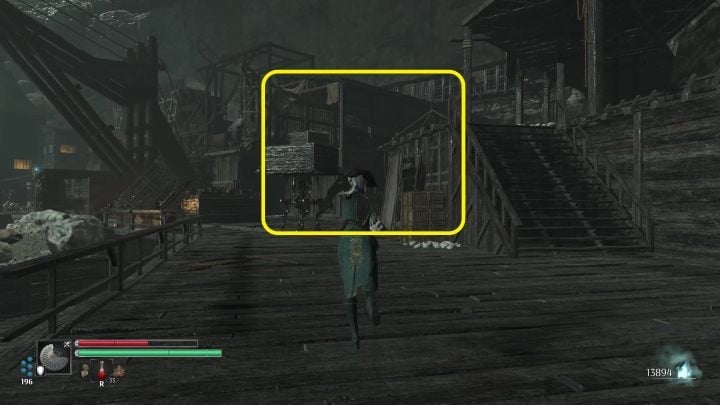 You need to get to the floor of the warehouse marked above - Steelrising: The Recluse of the Abyss - walkthrough - Main missions - Steelrising Guide, Walkthrough