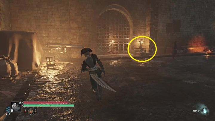 Once you emerge victorious, open up the gate near the coffin (use the lever) - Steelrising: The Prisoner in the Bastille - walkthrough - Main missions - Steelrising Guide, Walkthrough