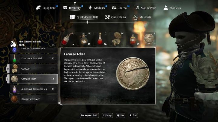 A special item, the Carriage Token, is rewarded for completing side quests in Steelrising - Steelrising: Fast Travel - how to unlock it? - FAQ - Steelrising Guide, Walkthrough