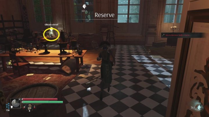 On the left side of the room you'll find the needed vitriol - Steelrising: The lanterns of the dead - walkthrough - Side missions - Steelrising Guide, Walkthrough
