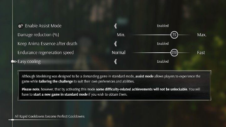 You can check the following aspects of gameplay - Steelrising: Assist Mode - how to turn it on, what are the options? - FAQ - Steelrising Guide, Walkthrough
