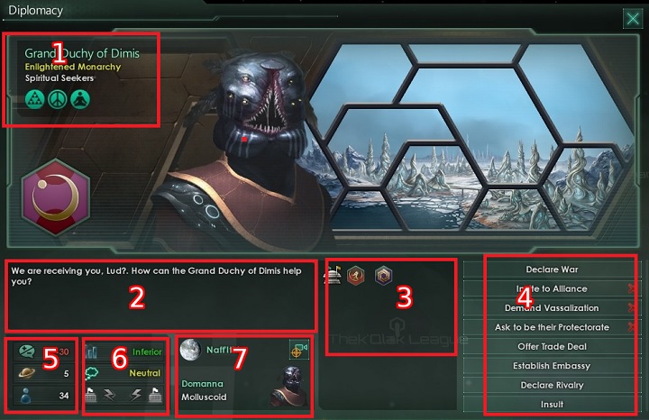 After establishing connection, the above window should appear - General information about diplomacy in Stellaris - Diplomacy - Stellaris Guide