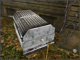 Under the stairs we find a piece of gum #1 and after using a swab, collect a blood sample (chemical and database) - Chapter IV - McPherson - part 2 - Walkthrough - Still Life 2 - Game Guide and Walkthrough