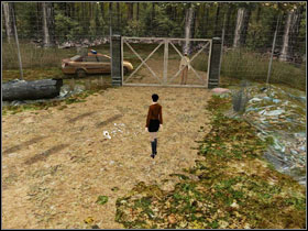 On the shed's pillar we find a strange symbol #1, burned into the wood - Chapter IV - McPherson - part 2 - Walkthrough - Still Life 2 - Game Guide and Walkthrough