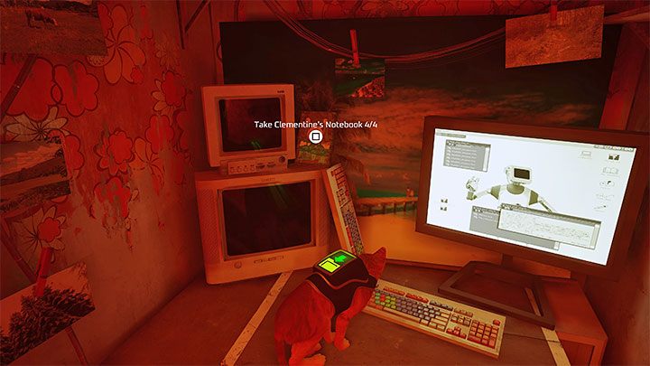 You have to go to the room with the computer turned on - Stray: The Slums, Chapter 4 - walkthrough - Walkthrough - Stray Guide, Walkthrough