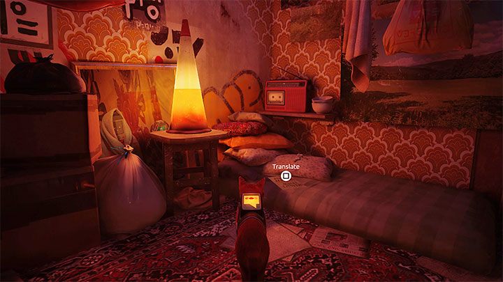 In the library, look around for a side room partially obscured by towers of books - Stray: Notebooks in The Slums - where to find? - FAQ - Stray Guide, Walkthrough