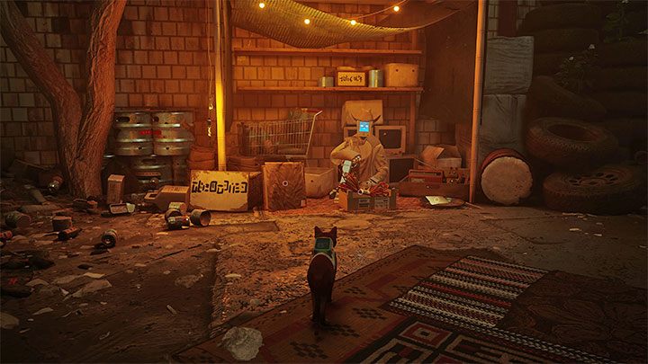 Start in front of the garage with the Guardian, then go right - Stray: The Slums Map - is it available in the game? - FAQ - Stray Guide, Walkthrough