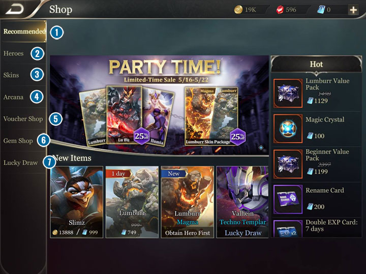 1 - Shop and currencies in Arena in Valor - Game Guide - Strike of Kings Game Guide