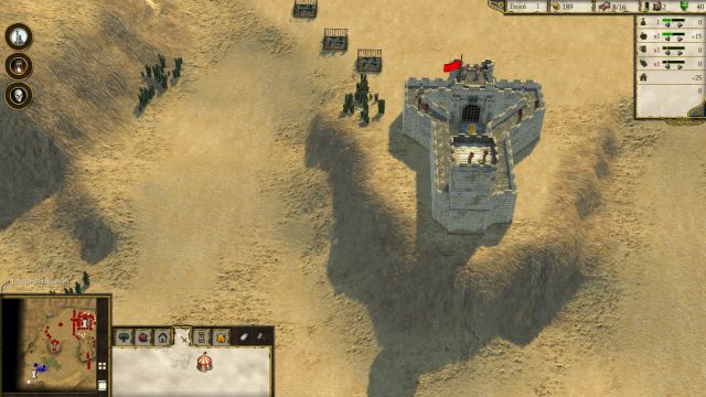 You must get rid of the enemy on the walls as fast as you can. - The Horns of Hattin - Learning Campaign - Freedom Fighters - Stronghold: Crusader II - Game Guide and Walkthrough