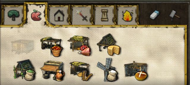 Food-production buildings. - Food Buildings - Buildings - Stronghold: Crusader II - Game Guide and Walkthrough