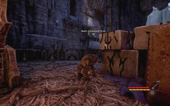You will reach the balcony by climbing the walls, easy-peasy - Get to the balcony in the quarter | Mission 2 - Korrangar - Mission 2 - Korrangar - Styx: Shards of Darkness Game Guide