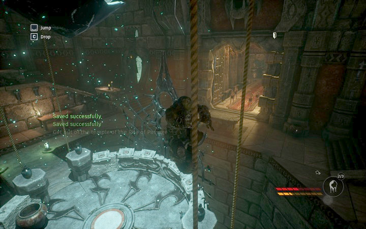 Right after you place the last insignium, climb up the rope - The Labyrinth | Mission 6 - Smell of Freedom - Mission 6 - Smell of Freedom - Styx: Shards of Darkness Game Guide