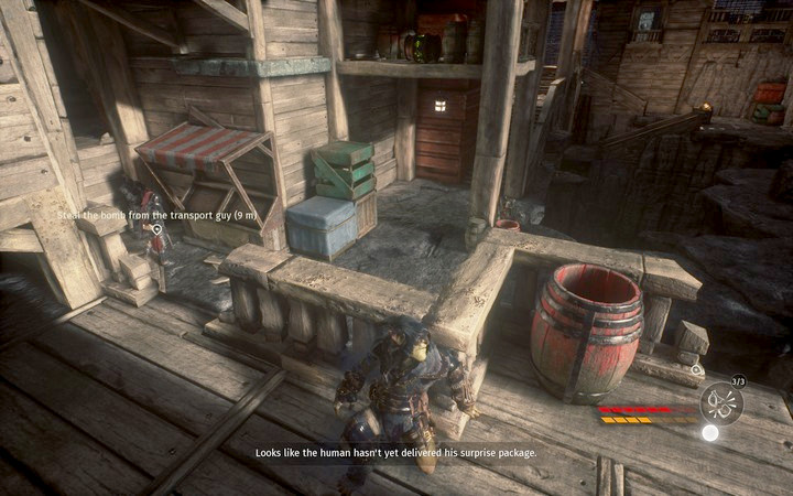 The third bomb on the guard - Obtain the bomb | Mission 8 - Sabotage - Mission 8 - Sabotage - Styx: Shards of Darkness Game Guide