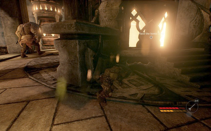 Squeze past the troll and plant the bomb - Goblin prison | Mission 8 - Sabotage - Mission 8 - Sabotage - Styx: Shards of Darkness Game Guide