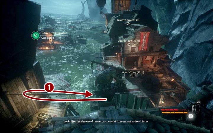 Outside, you will see the main target - the tavern - Prologue | Mission 1 - Revelations - Mission 1 - Revelations - Styx: Shards of Darkness Game Guide