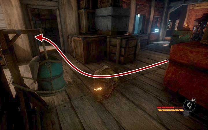 The room with the - the arrow indicates the place, where the 3rd casket is - Prologue | Mission 1 - Revelations - Mission 1 - Revelations - Styx: Shards of Darkness Game Guide