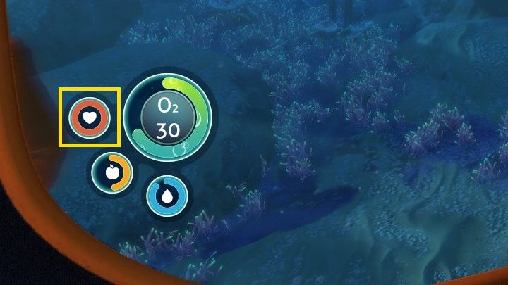 The bar in the bottom left corner of the screen shows your current health - Subnautica Below Zero: Beginners Guide - Basics - Subnautica Game Guide