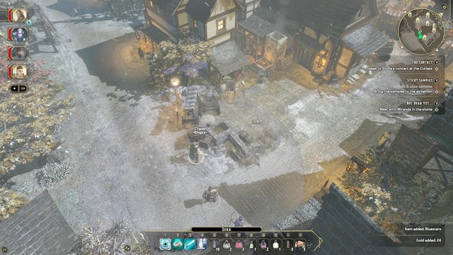After you arrive in the market district of Luskan, it is a good idea to take a look around (M5) - The Contact - Main quest | Market District/Slums Walkthrough - Market District / Slums - Sword Coast Legends Game Guide