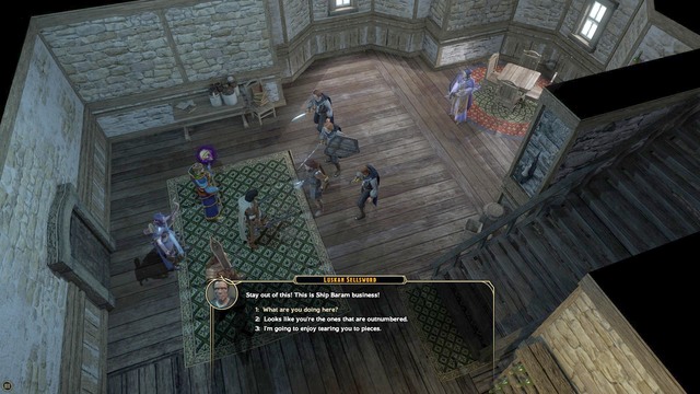 Illydias contact breaks in one of the houses, in the merchant district (M5,Soronil) - The Contact - Main quest | Market District/Slums Walkthrough - Market District / Slums - Sword Coast Legends Game Guide