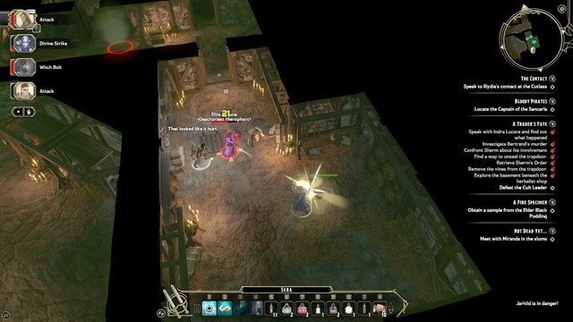 If you decide you are not yet ready, enter the main hall, where Cyrana is and talk to him - A Traders Fate - Side quest | Market District/Slums Walkthrough - Market District / Slums - Sword Coast Legends Game Guide