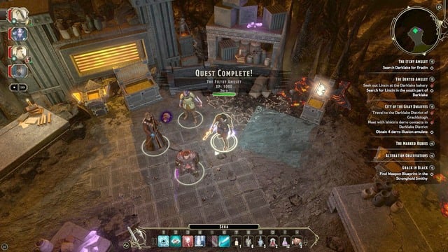 The Filthy Amulet - City of the Grey Dwarves - Main quest | Forlorn Cliffs / Darklake District Walkthrough - Forlorn Cliffs / Darklake District - Sword Coast Legends Game Guide