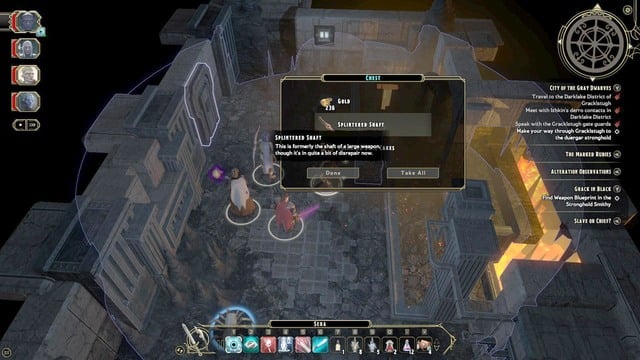 With four amulets on you, go to the main entrance to Gracklstugh (M11, Gracklstugh Gate Guard) and talk to the guards - City of the Grey Dwarves - Main quest | Forlorn Cliffs / Darklake District Walkthrough - Forlorn Cliffs / Darklake District - Sword Coast Legends Game Guide