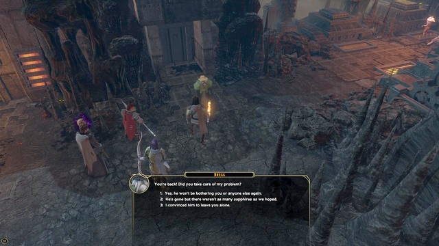 You receive this quest from Breg in the Northern part of Darklake District (M11,Breg) - Remaining side quests | Forlorn Cliffs / Darklake District Walkthrough - Forlorn Cliffs / Darklake District - Sword Coast Legends Game Guide