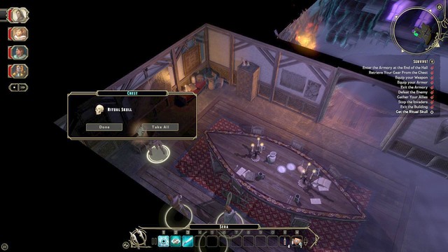 Once you get to the lower floor, walk towards Belamy and talk to him - Prologue: Survive - Main quest | Walkthrough - Walkthrough - Sword Coast Legends Game Guide