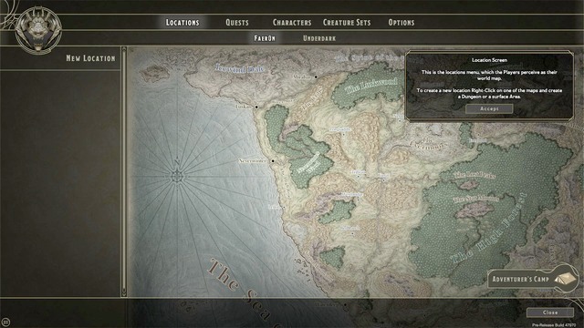 Creating your own locations on the world map - Creating locations | Dungeon Master - Dungeon Master - Sword Coast Legends Game Guide
