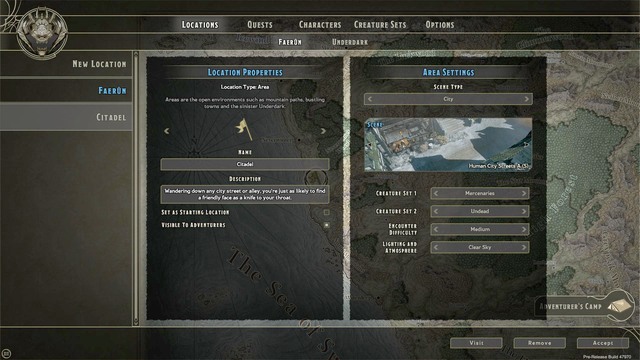 Selecting the way the location you create will look - The look of the location you create | Dungeon Master - Dungeon Master - Sword Coast Legends Game Guide