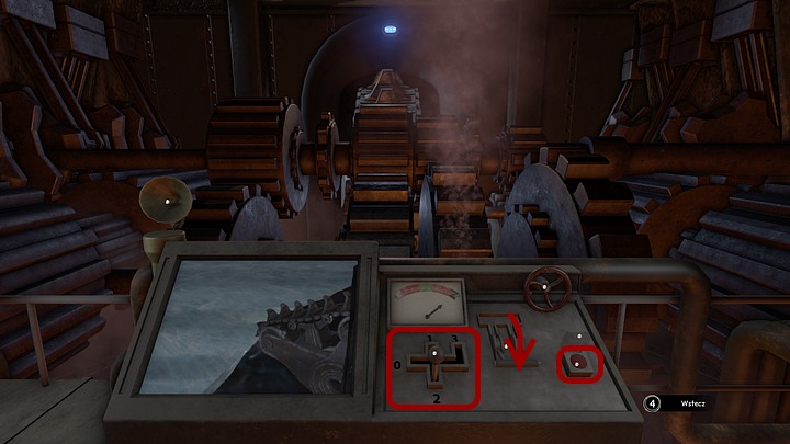 Youll have to perform, in the right order and rather smoothly, the following maneuvers (assuming youve already turned the valve and raised the button cover - you dont have to do it again): push the button on the right, move the gear stick (with your mouse) to 1, pull down the lever (mouse) on the - Start-up the icebreaker | Chapter four | Walkthrough - Chapter four - Syberia 3 Game Guide