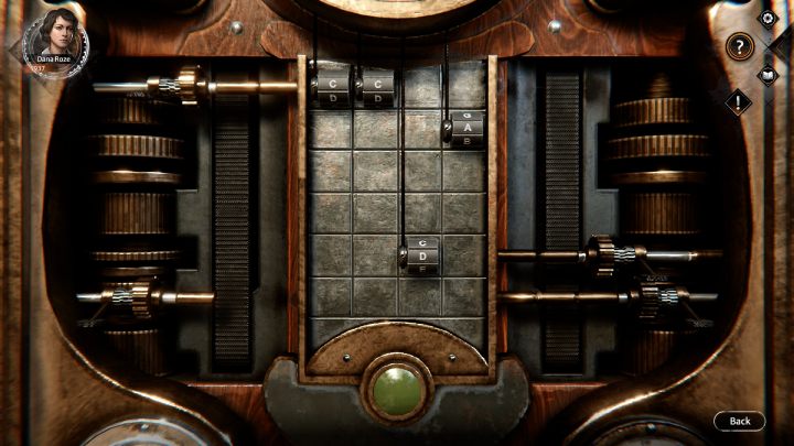 Position the pieces on the right side of the mechanism shown in the picture above according to these directions - Syberia The World Before: Vaghen - Musician district, autumn 2005 - walkthrough - Walkthrough - Syberia The World Before Guide