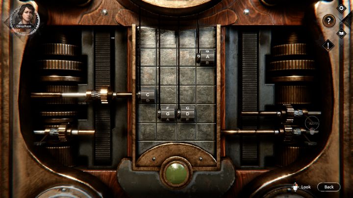 Then position the mechanism pieces on the left shown in the picture above according to these directions - Syberia The World Before: Vaghen - Musician district, autumn 2005 - walkthrough - Walkthrough - Syberia The World Before Guide