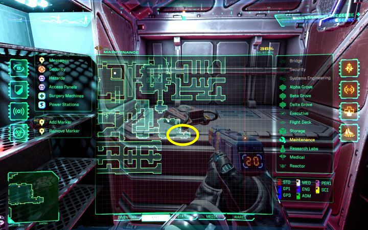 You will reach a room with a cyberspace terminal - System Shock Remake: How to avoid radiation and biological contamination? - FAQ - System Shock Remake Guide
