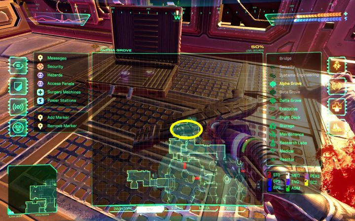 You will find the weapon in the Alpha Grove - System Shock Remake: List of all weapons and grenades - Basics - System Shock Remake Guide