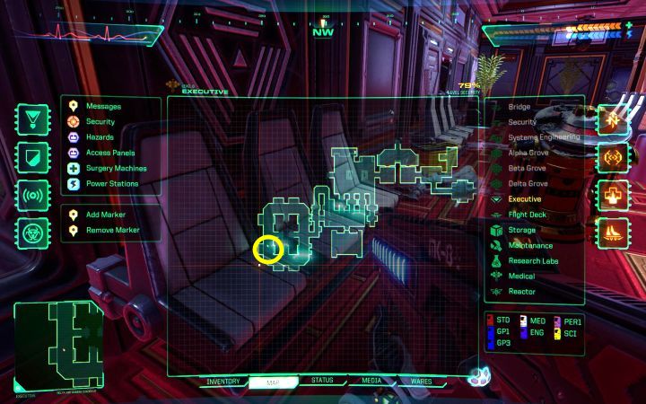 First opportunity to get the Railgun appears on the Executive Deck - look for armchairs in the western part of the level - System Shock Remake: List of all weapons and grenades - Basics - System Shock Remake Guide