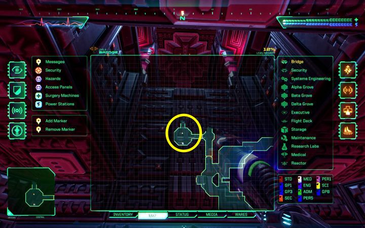 Get to the western room of the Bridge, where you have, e - System Shock Remake: All Skully - Secrets and Collectibles - System Shock Remake Guide