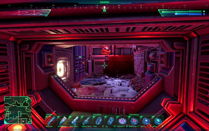 After opening the hatch, crouch down and reach the secret location with the Skully - System Shock Remake: All Skully - Secrets and Collectibles - System Shock Remake Guide