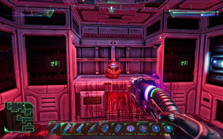 Skully is in the upper area - System Shock Remake: All Skully - Secrets and Collectibles - System Shock Remake Guide