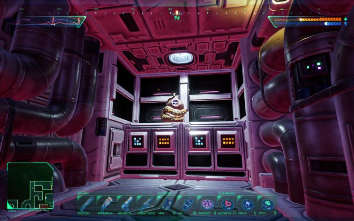 Fly to the top secret area and grab the skull - System Shock Remake: All Skully - Secrets and Collectibles - System Shock Remake Guide