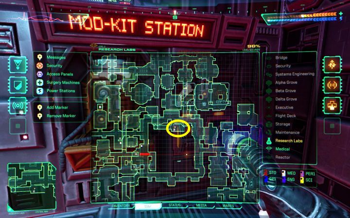 Location: Research labs - System Shock Remake: List of weapon modifications - Secrets and Collectibles - System Shock Remake Guide