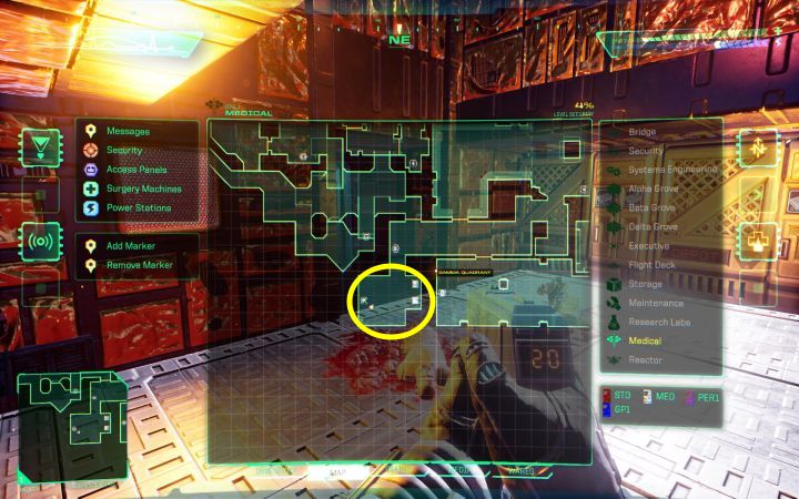Location: Medical - System Shock Remake: List of weapon modifications - Secrets and Collectibles - System Shock Remake Guide