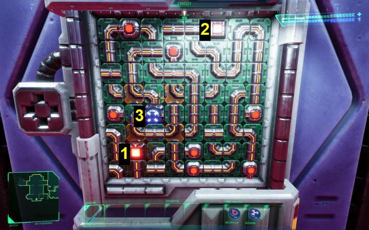 An example of the first variant of the mini-game is shown in the picture - System Shock Remake: Puzzles - Junction Box - Basics - System Shock Remake Guide