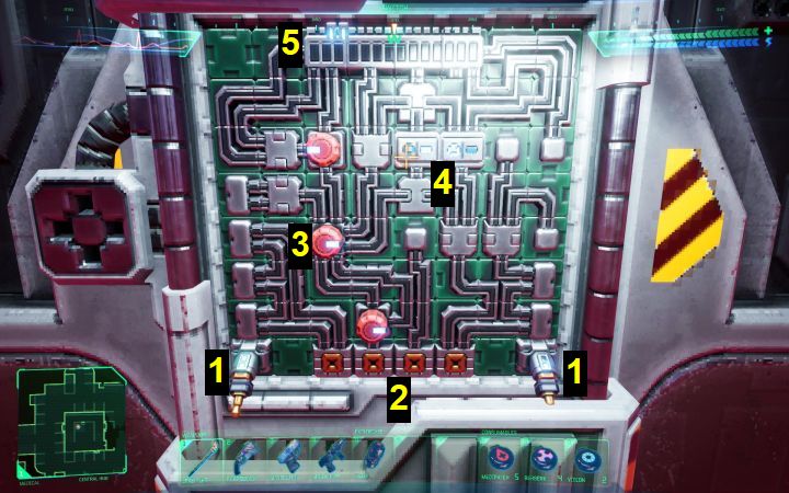 An example of the second variant of the circuit panel is shown in the picture and it is more complex - System Shock Remake: Puzzles - Junction Box - Basics - System Shock Remake Guide