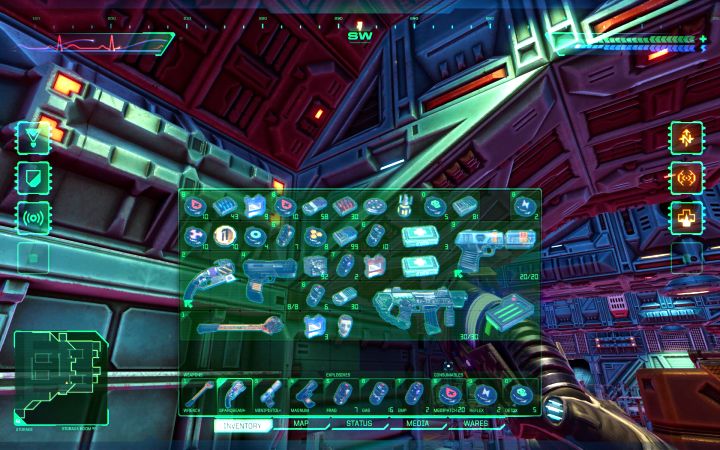 When you open the equipment window, you'll notice that inventory has now several new slots - System Shock Remake: How to increase the inventory capacity? - FAQ - System Shock Remake Guide